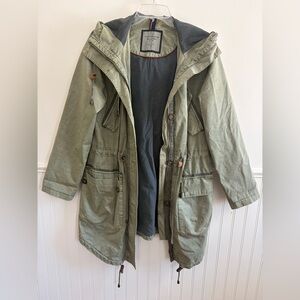 Tommy Hilfiger Olive Green Hooded Jacket